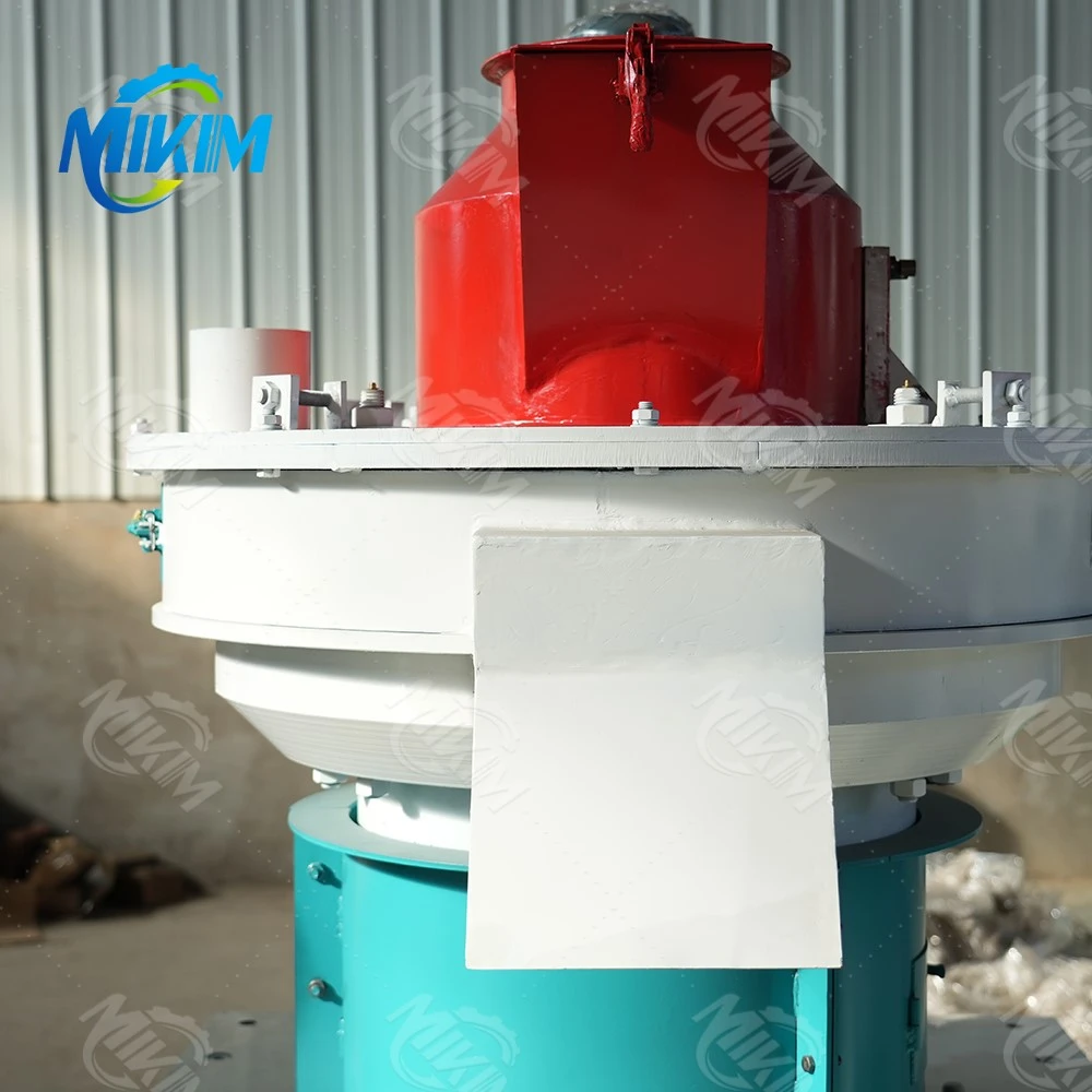 Mikim MZLH420 Ring Die Wood Pellet Mill for Biomass Production, featuring 90kW Main Motor and 1,000kg/h Capacity. Mikim MZLH420 Ring Die Wood Pellet Mill for Biomass Production, featuring 90kW Main Motor and 1,000kg/h Capacity.